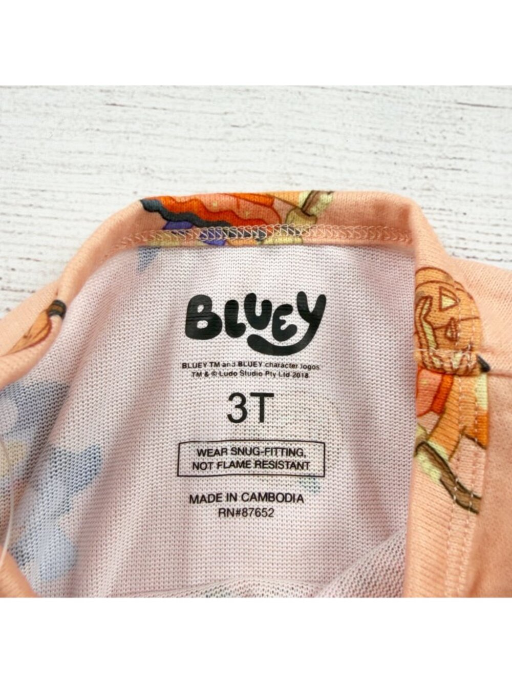 Bluey Toddler 2 Piece Pajama Set Halloween Print Long Sleeve Pants NWT 3T - Picture 3 of 5